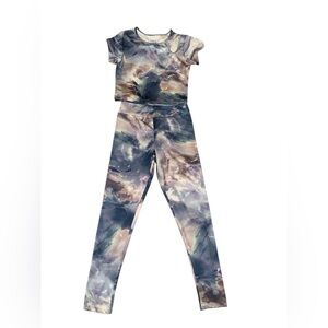 Zara Abstract Print Two-Piece Athletic Set Size 10